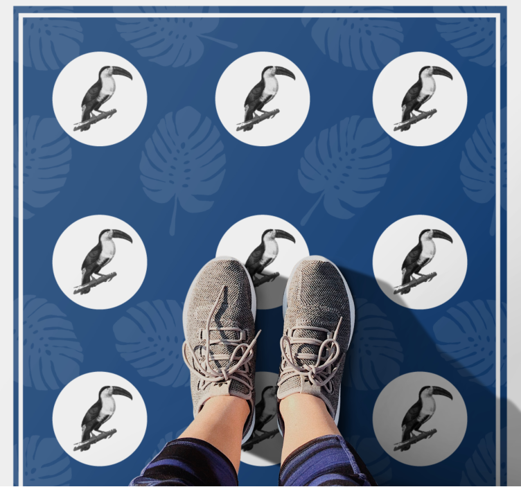 Trópusi tukán minta vinil szőnyeg állat - TenStickers