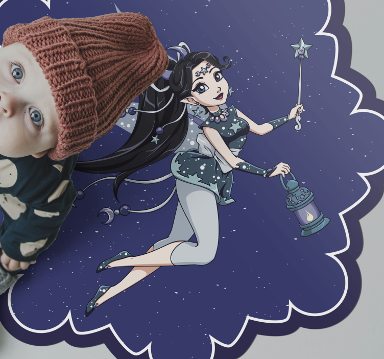 Tündér éjszakai égbolt vinil szőnyeg gyerekek - TenStickers