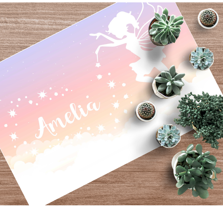 Tündér varázslat hercegnő neve gyerekek vinyl szőnyeg - TenStickers