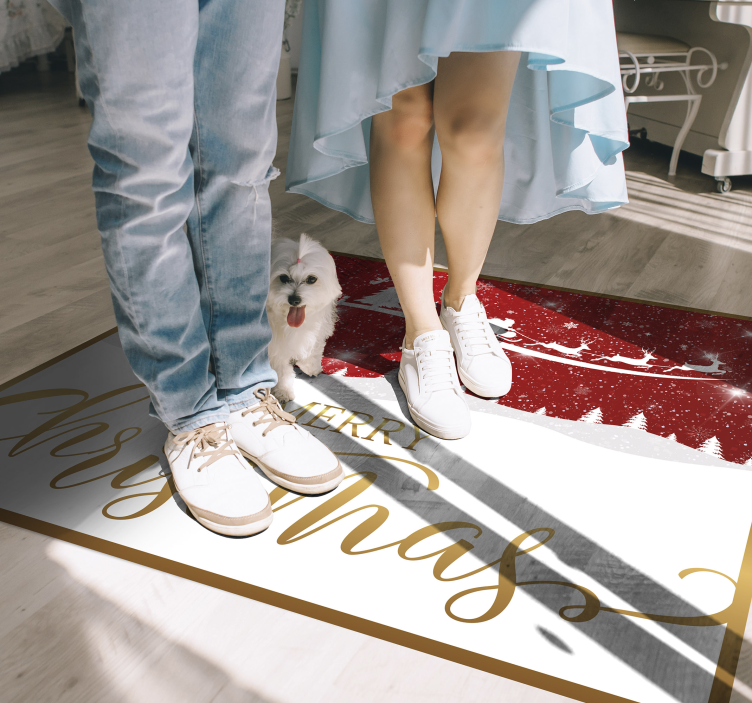 ünnepi köszöntő vinil szőnyeg karácsony - TenStickers