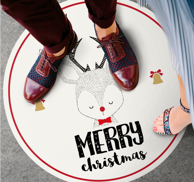 ünnepi rénszarvas grafika vinil szőnyeg karácsony - TenStickers