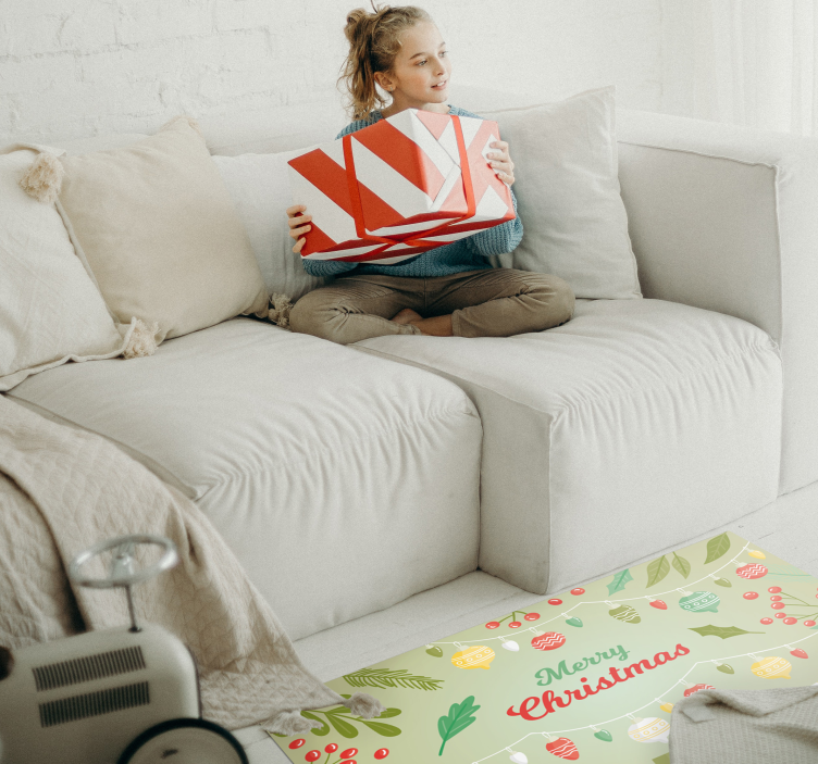 ünnepi szezonális üdvözlet vinil szőnyeg karácsony - TenStickers