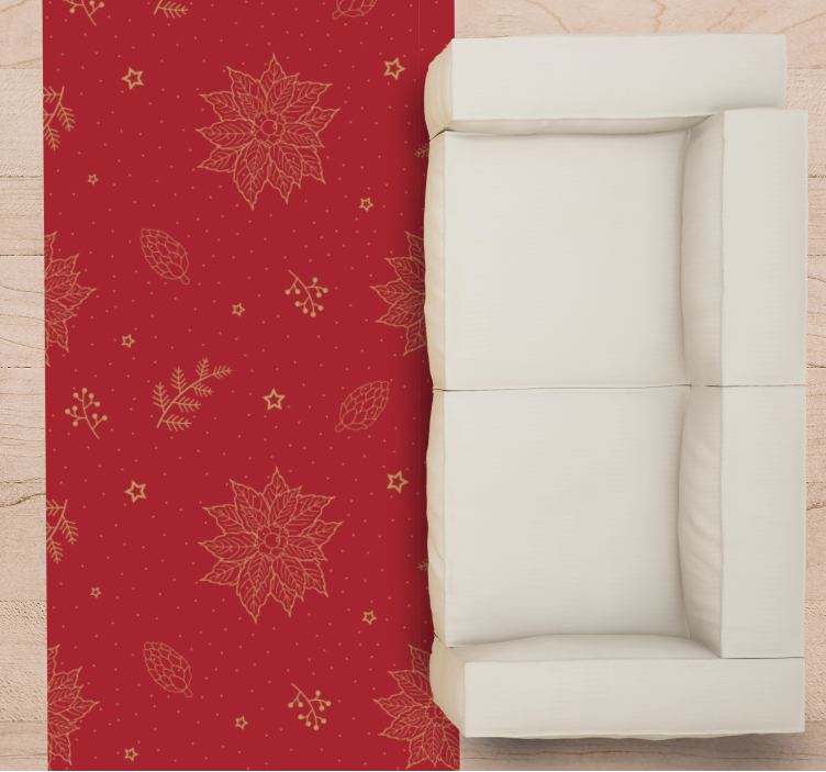 ünnepi virágmotívumok vinil szőnyeg mandala - TenStickers