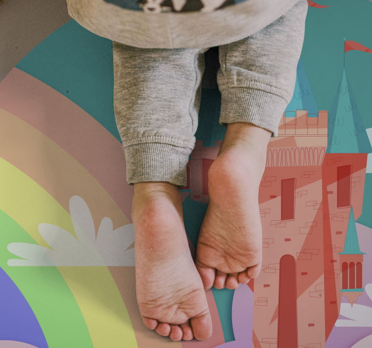 Vár fantázia vinil szőnyeg gyerekek - TenStickers