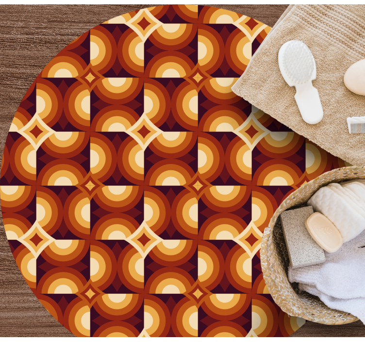 Vibráló körminta vinil szőnyeg geometriai - TenStickers