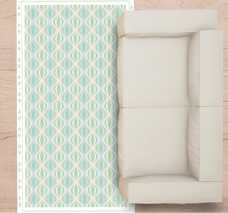 Világos színek 70 -es évek mintájú vintage szőnyeg - TenStickers