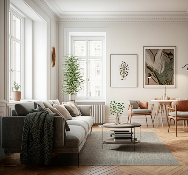 Világos barna len textúra szőnyeg - TenStickers