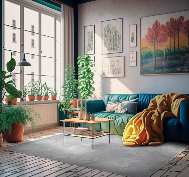 Világosszürke beton kő vinyl szőnyeg - TenStickers