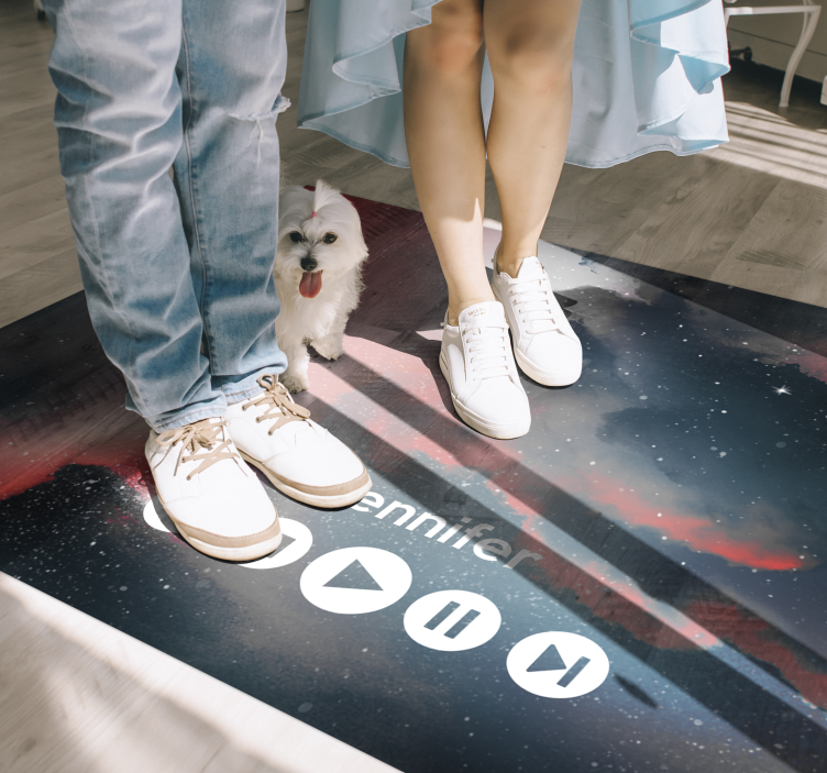 Űrbéli egyedi zene vinil szőnyeg tiniknek - TenStickers