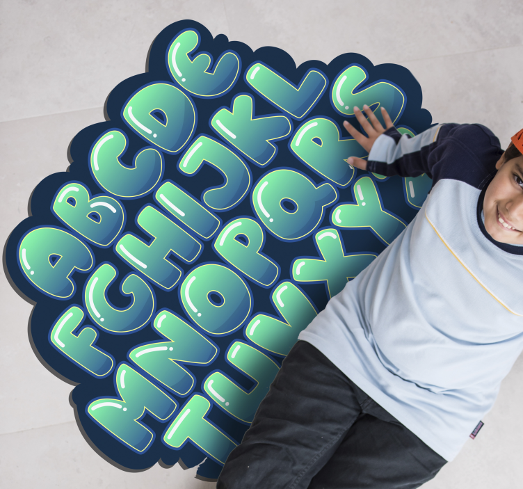 vinil szőnyeg ábécé ábécé felhő - TenStickers