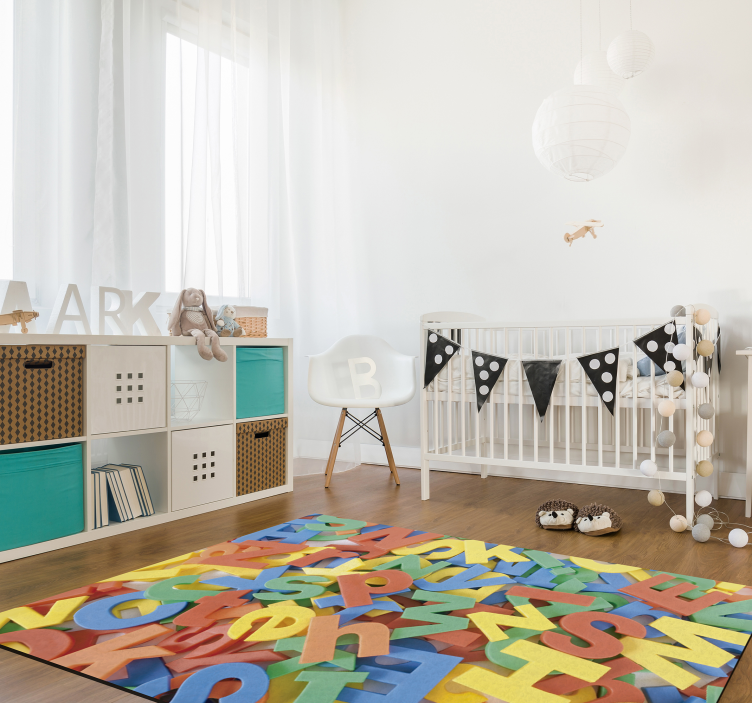 vinil szőnyeg ábécé színes betűs játszótér - TenStickers
