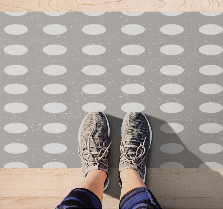 vinil szőnyeg csíkos pöttyös minta - TenStickers