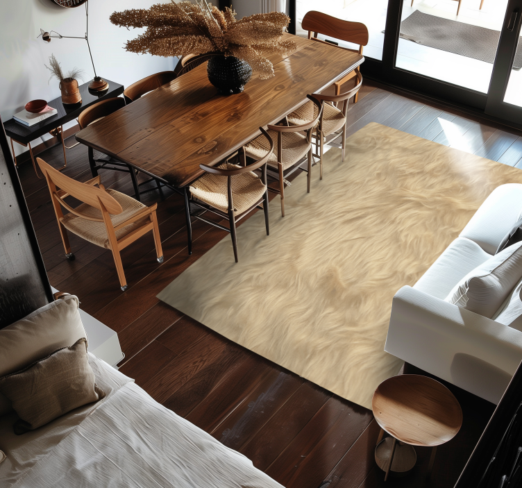 vinil szőnyeg étkező gyapjú hatású design - TenStickers