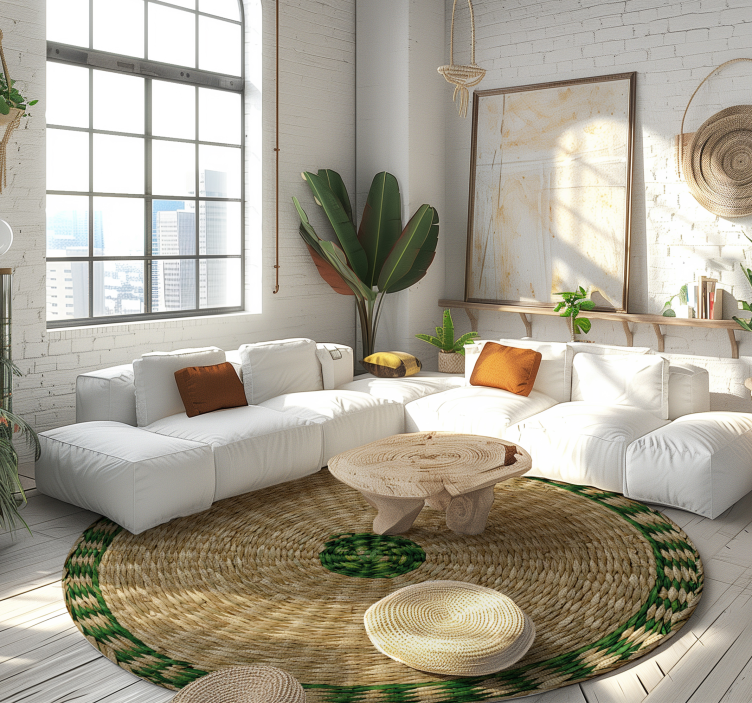 vinil szőnyeg fa hatása kötött körös szövet - TenStickers