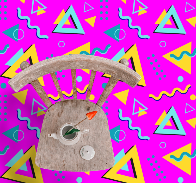 Vinil szőnyeg geometriai 1980-as memphis minta - TenStickers