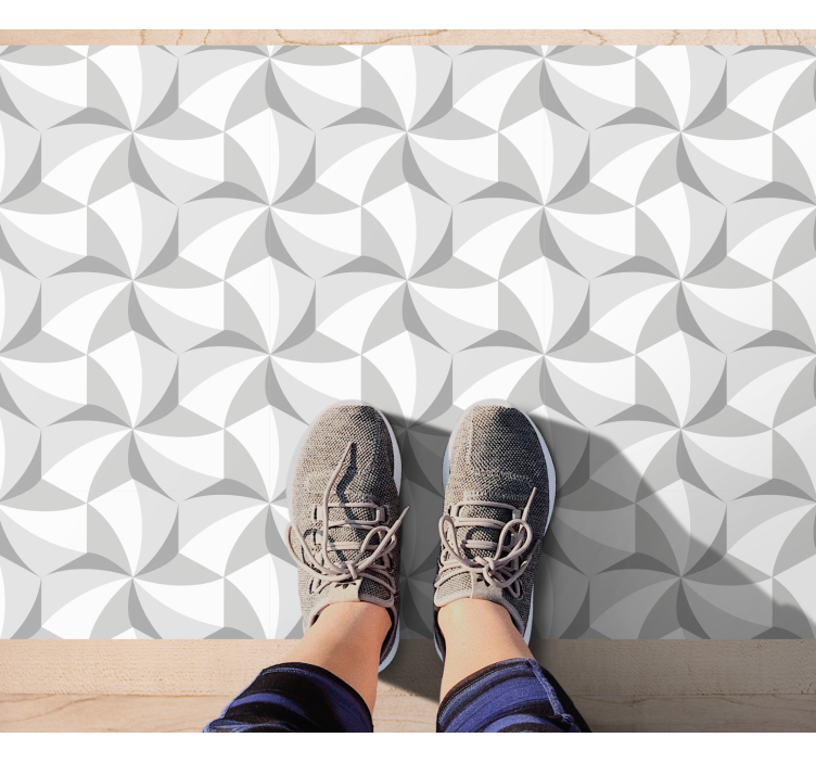 vinil szőnyeg geometriai absztrakt örvény minta - TenStickers