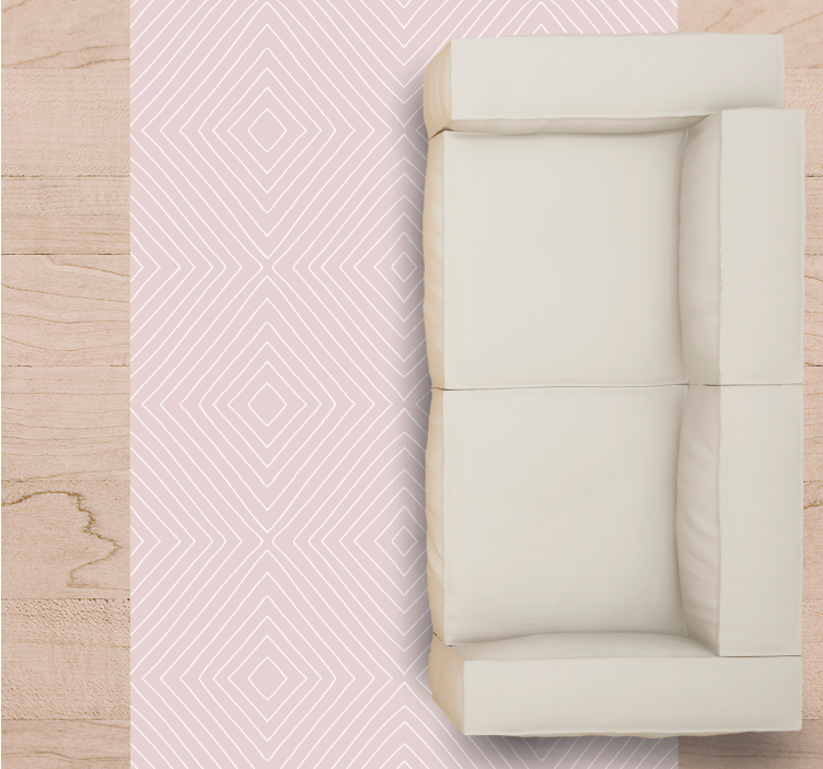 vinil szőnyeg geometriai átlós gyémántok - TenStickers