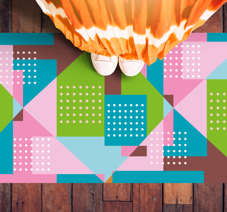 vinil szőnyeg geometriai geometriai formák fúziója - TenStickers