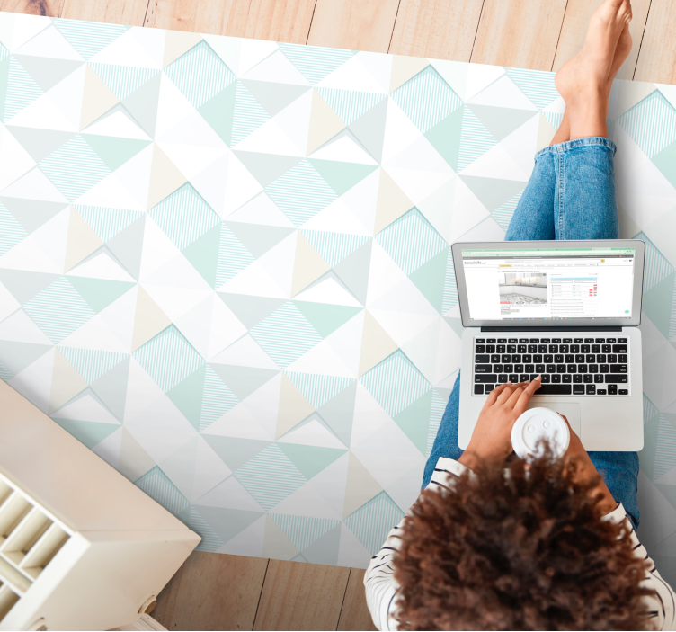 Vinil szőnyeg geometriai minta overlay - TenStickers