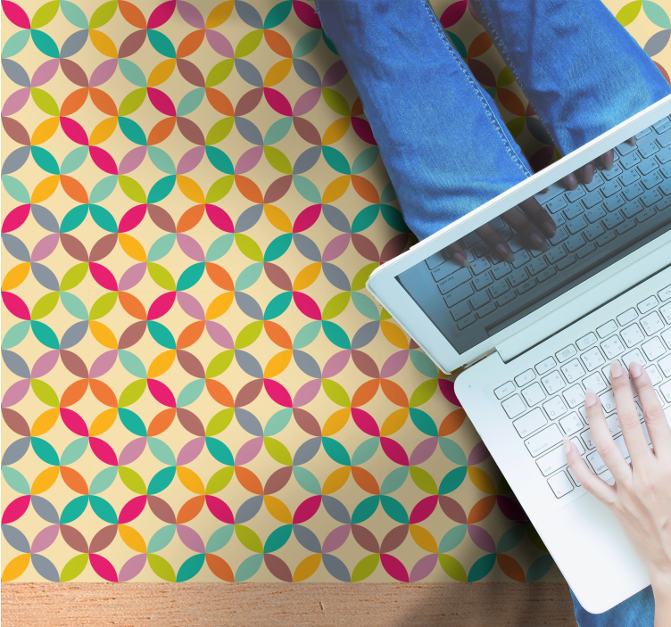 vinil szőnyeg geometriai színes geometriai - TenStickers