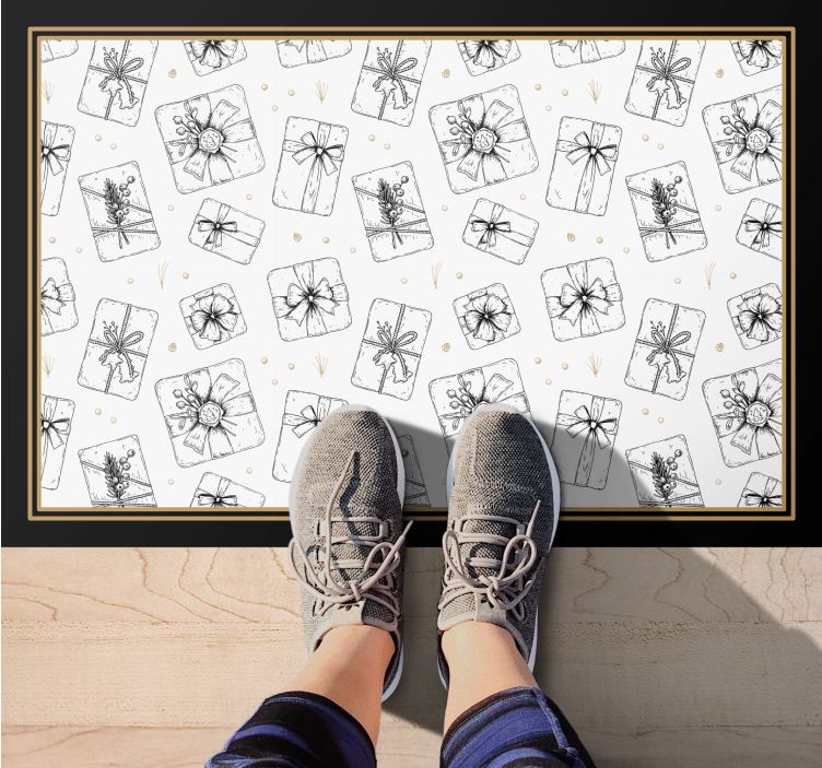 vinil szőnyeg karácsony ünnepi ajándék minta - TenStickers