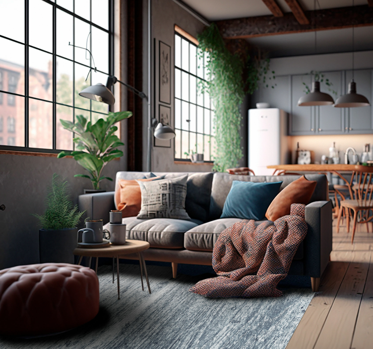 vinil szőnyeg kőhatás efecto cemento a rayas - TenStickers