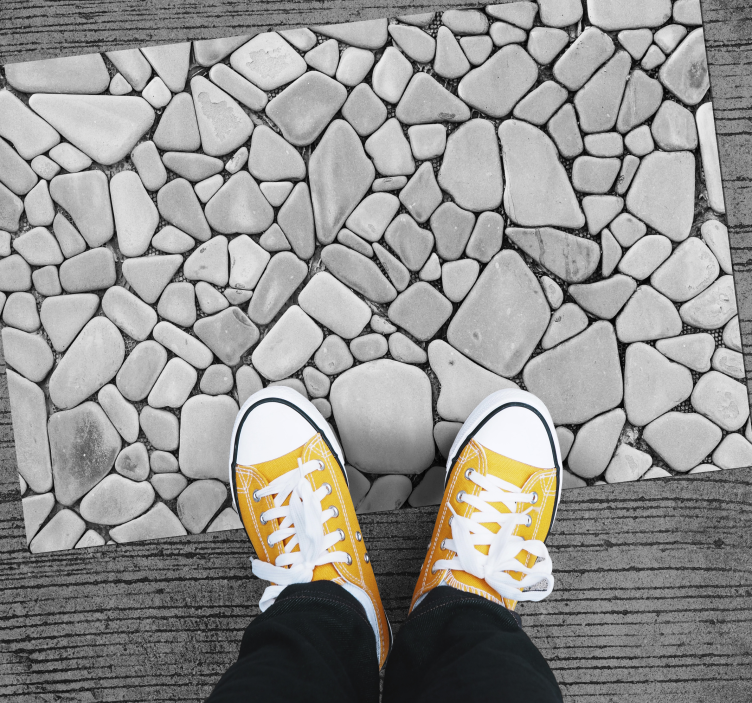 Vinil szőnyeg kőhatás kavicsos kőtextúrával - TenStickers