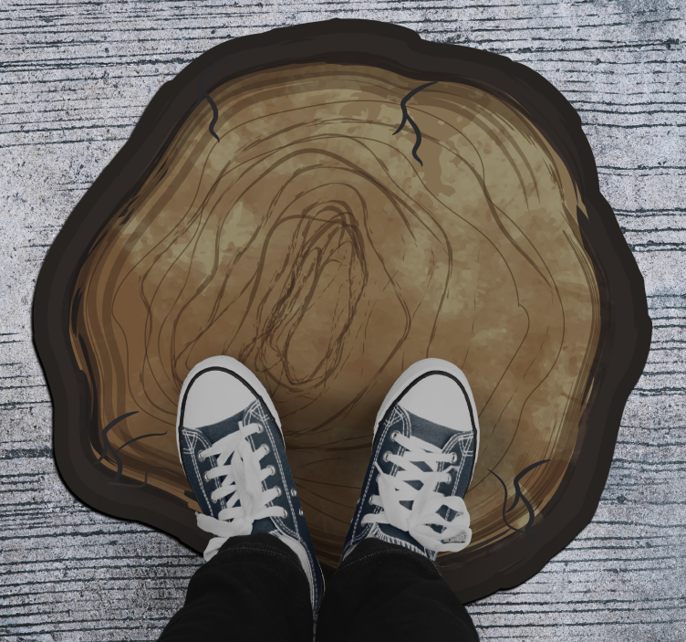 Vinil szőnyeg törött csomagtartó fa padló - TenStickers