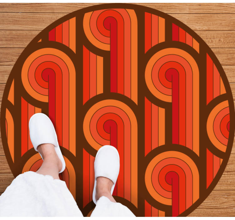 Vintage kerek minta vinil szőnyeg kör alakú - TenStickers