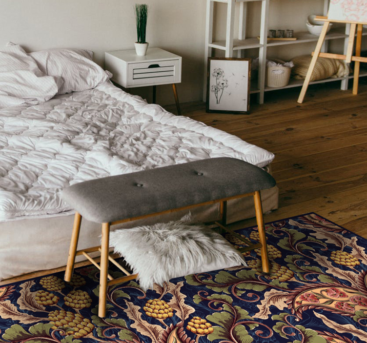 Virágdíszítés vinil szőnyeg virágok és növények - TenStickers