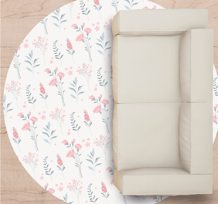 Virágmintás kompozíció vinil szőnyeg virágok és növények - TenStickers