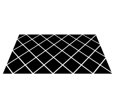 Modern geometriai vonalak Vinil szőnyeg fekete - TenStickers
