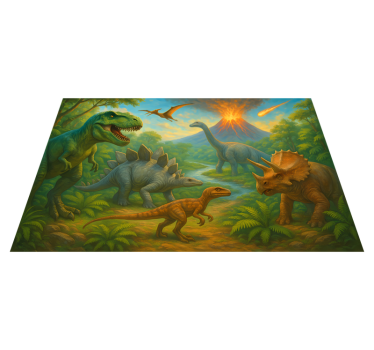 Dinoszauruszok kihalása vinil szőnyeg állat - TenStickers
