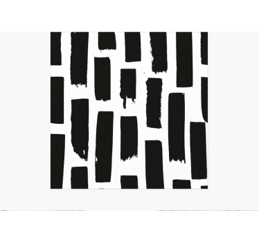 Modern ecsetvonások Vinil szőnyeg négyzet - TenStickers
