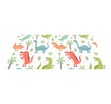 Boldog dinoszaurusz vinil szőnyeg állat - TenStickers
