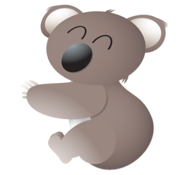 Boldog koala vinil szőnyeg állat - TenStickers