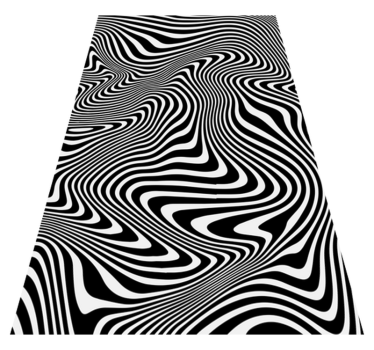 Zebra 3d hatású vinil szőnyeg állat - TenStickers