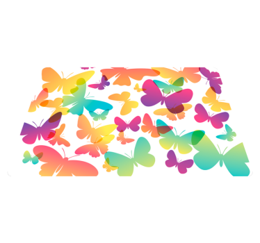 Árnyékolt pillangók vinil szőnyeg állat - TenStickers