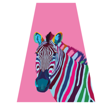 Zebra pop art vinil szőnyeg állat - TenStickers