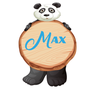 Névvel ellátott panda vinil szőnyeg állat - TenStickers