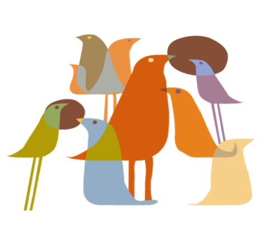 Madár minimalista stílusú vinil szőnyeg állat - TenStickers