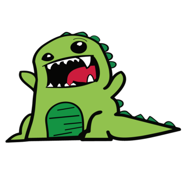 Zöld dinoszaurusz firka félelmetes vinil szőnyeg állat - TenStickers