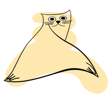 Beige festett macska vinil szőnyeg állat - TenStickers