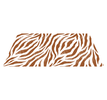 Barna zebra állatmintás vinil szőnyeg - TenStickers