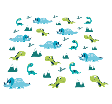 Játékos dínó minták vinil szőnyeg állat - TenStickers