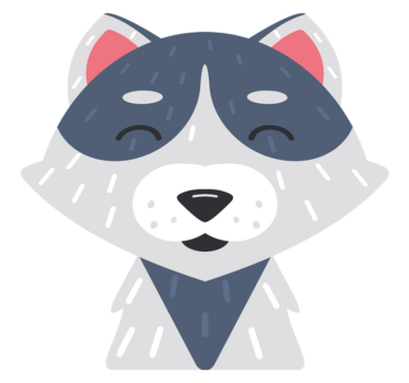 Boldog Állatarc vinil szőnyeg - TenStickers