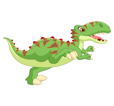 Barátságos dinoszaurusz figura vinil szőnyeg állat - TenStickers