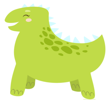 Boldog dinoszaurusz figura vinil szőnyeg állat - TenStickers