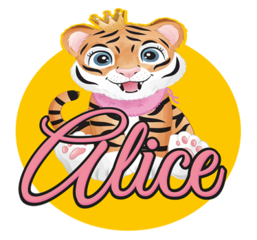 Cuki tigris illusztráció vinil szőnyeg Állat - TenStickers