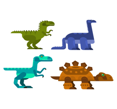 Színes mozgó dinoszauruszok vinil szőnyeg állat - TenStickers
